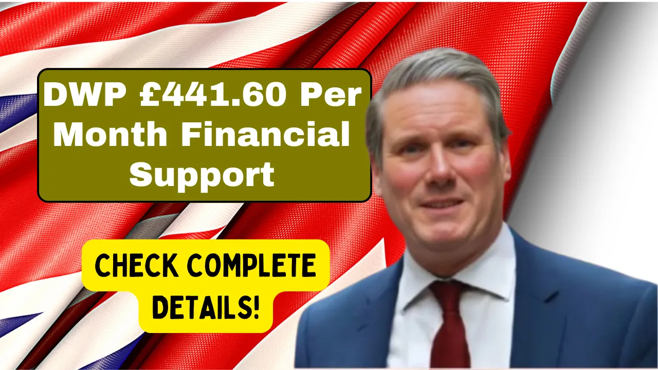 DWP £441.60 Per Month Financial Support