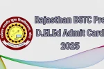 Rajasthan BSTC Pre D.El.Ed Admit Card 2025